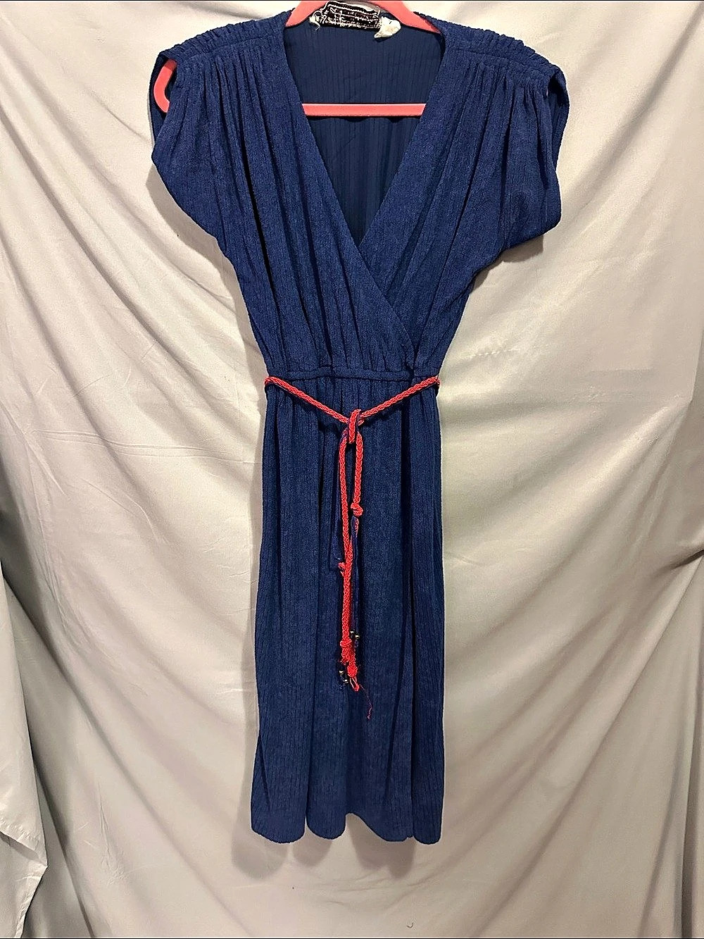 Joseph Magnin Blue & Red Maxi Dress Size 7